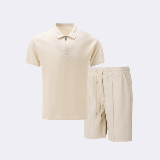 RL Shirt with collar Half-zip full set